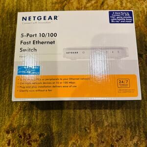 NETGEAR FS605 V3 5 Ports 10/100 Mbps Ethernet Switch NEW
